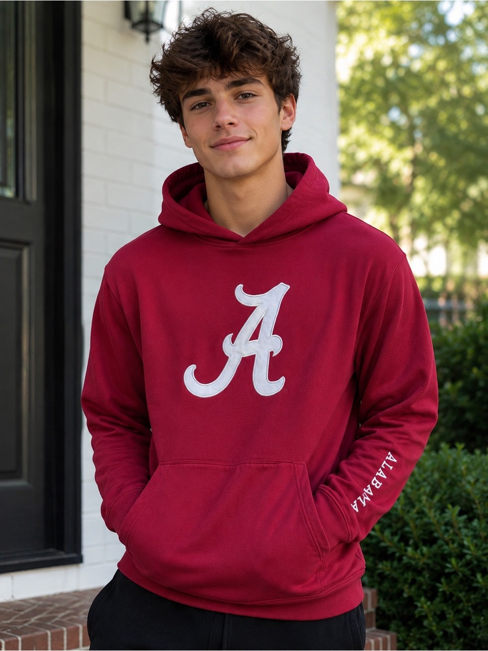 Colosseum Maroon Hoodie with White 'A' Chest Logo